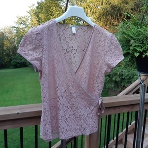Old Navy Lace Wrap Top